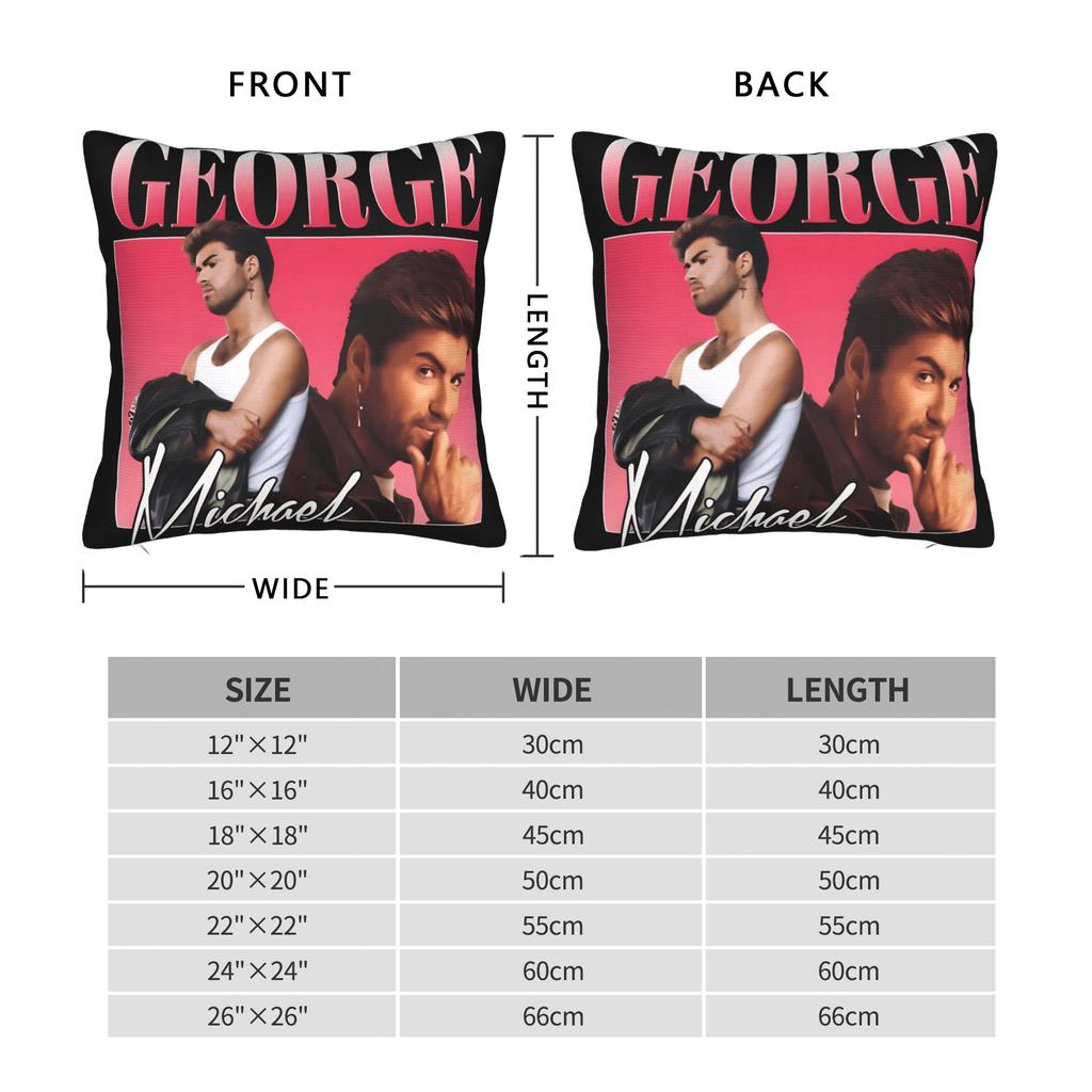 Art George Michael Pillow Case Fashion Pillow Cover Comfy Pillowcases For Couch Sofa Bedroom