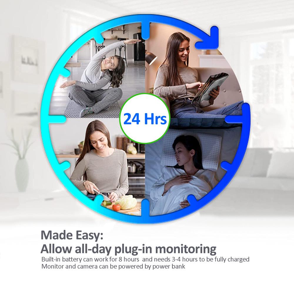 2.4" Baby Monitor with Two-Way Intercom & Temperature Sensor
