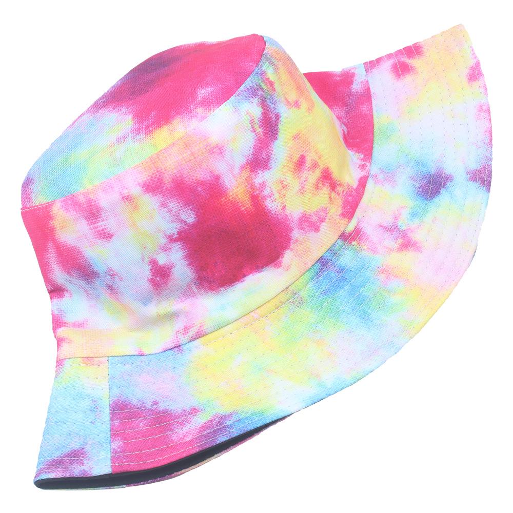 Reversible Tie-Dye Bucket Hat with 3D Graffiti Print for Women - Autumn Style Sun Hat