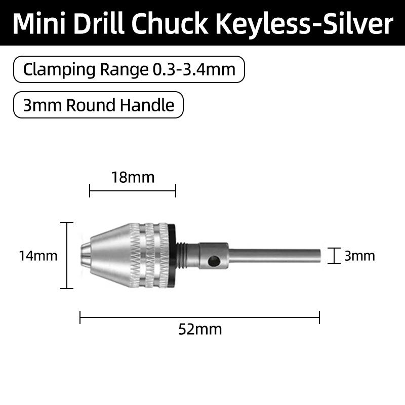 1PC Универсальный бесключевой мини-светильник 1/4 Hex 0,3-8 ММ Инструмент