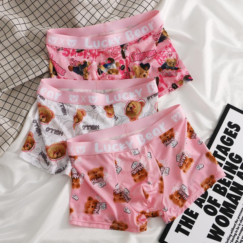 Нижнее белье мужские модные короткие классные сексуальные трусики мужские шорты-боксеры с принтом медведя мужские хип-хоп трусы размер L-3XL