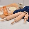 2PCS Wooden Baking Tool Children's Mini Rolling Pin Paint-Free Small Size Rolling Pin Rolling Stick Household Dumpling Wrapper Roller Rolling Pin