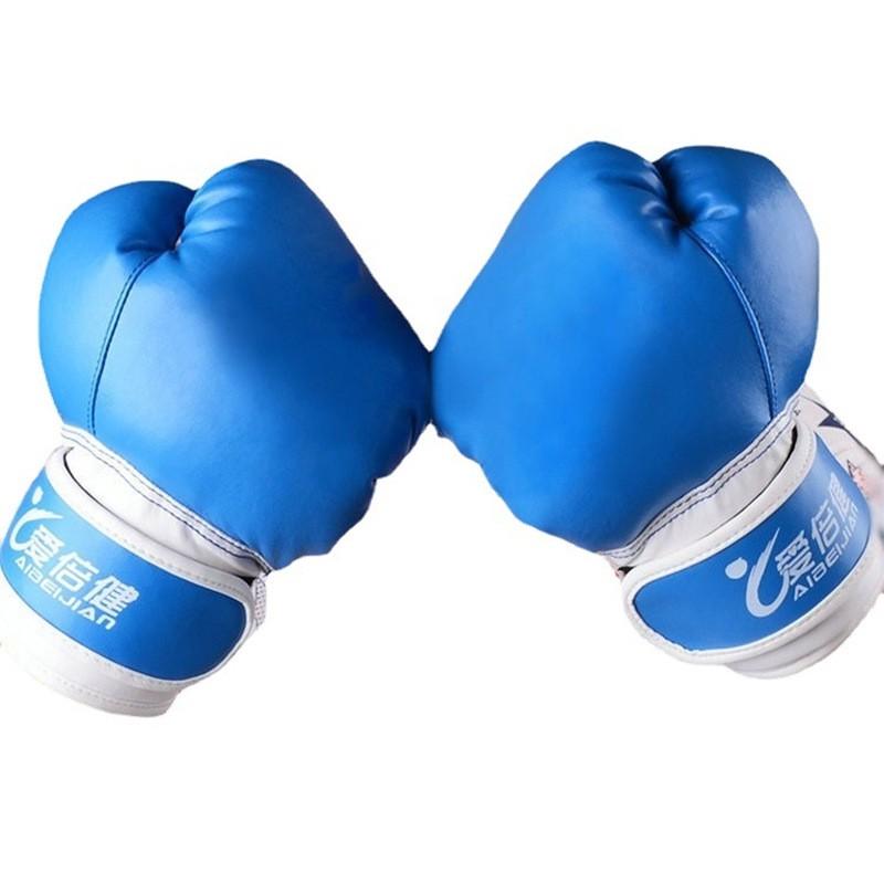 Kids Boxing Gloves Muay Thai Kickboxing Training Punching Bag Youth Martial Arts Practice PU Semi-Finger