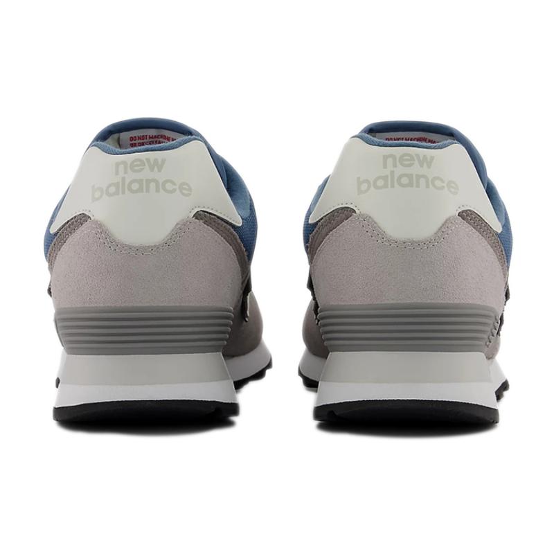 New Balance 574 Серые Темно-синие Белые Кожаные Кроссовки ML574OW2