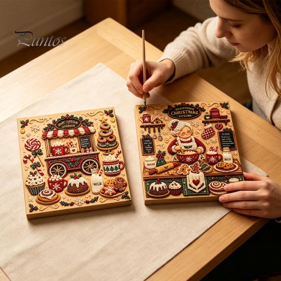 Трехмерное рукоделие из бусин DIY Рождественский набор для жемчужной живописи, Ручная декоративная живопись в подарок ей, Домашний декор, Забавный набор с бриллиантами для взрослых и начинающих