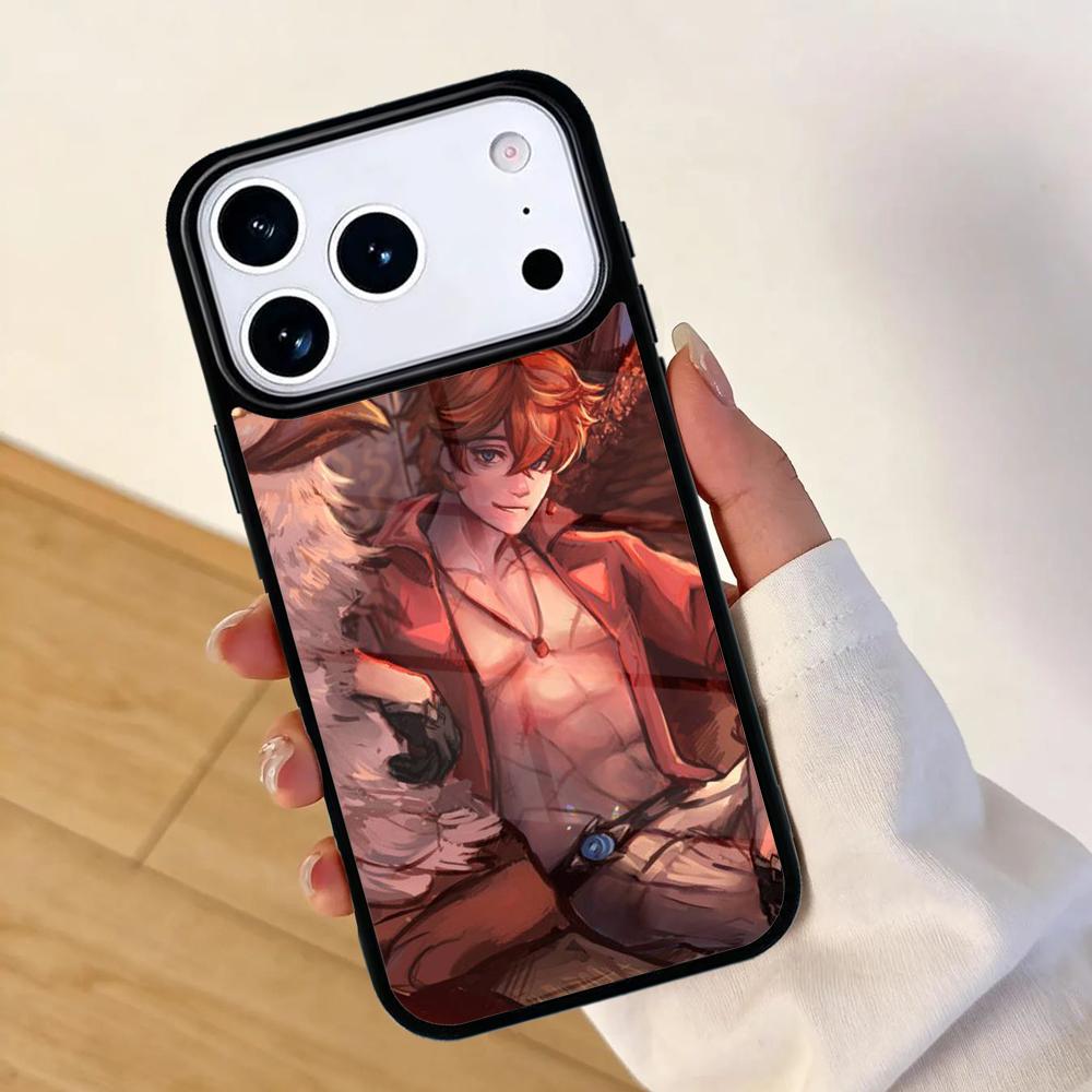 Чехол для телефона Tartaglia Genshin Impact для Apple iPhone 17 air 16 Pro Max 15 Pro Max 14 13 12 11 Mini Задняя крышка