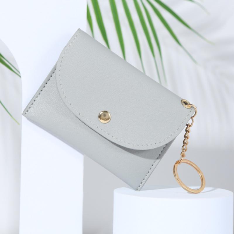 Новые короткие кошельки из ПУ кожи, милый кошелек-клатч с застежкой, кошелек для карт и денег, студенческий кошелек на молнии для мелочи, простой модный женский кошелек KTY