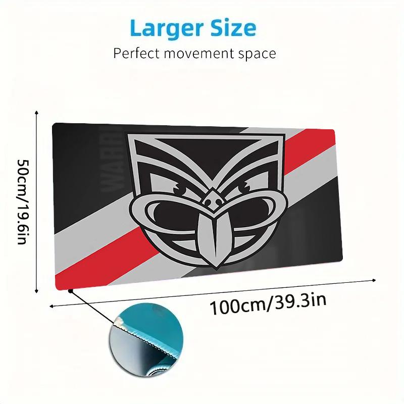 New Zealand Warriors Print Cushion Non-slip Laptop Tablet Big Mousepad XXL Mat Mini PC Playmat With Lock edge