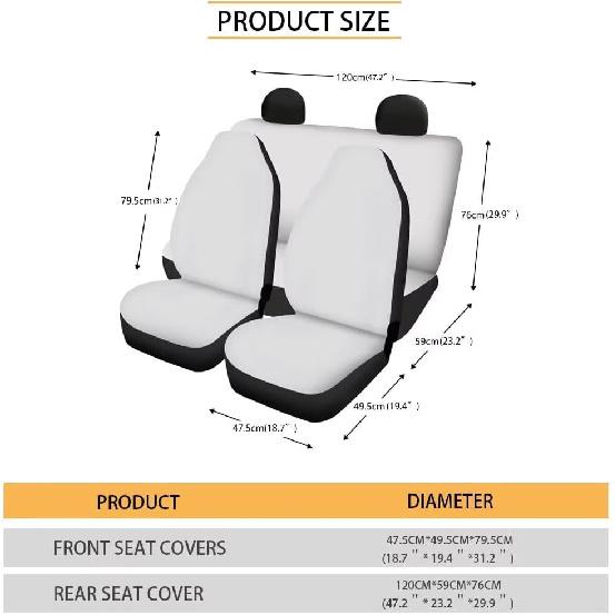 Чехлы на автомобильные сиденья с принтом коричневой коровы, 4 шт., Чехлы на передние и заднее сиденья автомобиля, Универсальные эластичные подушки на сиденья автомобиля, Защита салона автомобиля