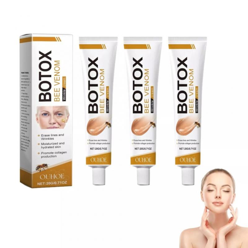 3PCS Bee Venom Wrinkle Cream Bee Venom Skin Treatment Cream Anti-Wrinkle Firming Anti-Aging Moisturizing Lifting & Recovery for All