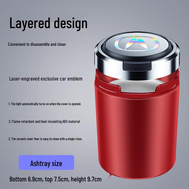 Compatible Car Ashtray for Acura RDX, CDX, TLX, MDX, TLX-L, ZDX, RLTL - Essential Car Interior Accessory.