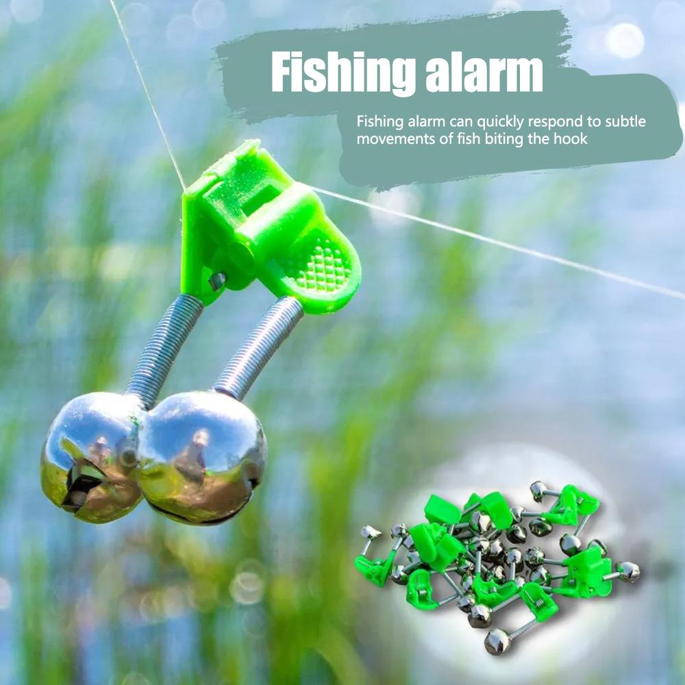 10pcs Fishing Bite Alarms Fishing Rod Bells Tip Clip Bells Accessory Fish Pole Bites ABS Outdoo R5Y4