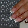Nail Art Sticker French Smile Line Silver Glitter Diy Corrugated Line Adhesive Nail Sticker