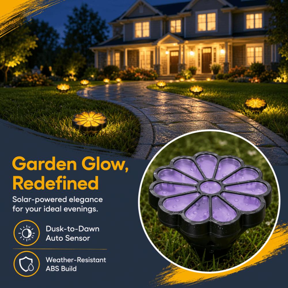 LED Solar Daisy Flower Stake Lights Waterproof Solar Garden Lights Solar Lawn Lights Outdoor