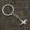 Fashion 30mm Key Ring Metal Key Chain Keychain Jewelry Antique   Plated  Magic Lamp Genie 22x18mm Pendant