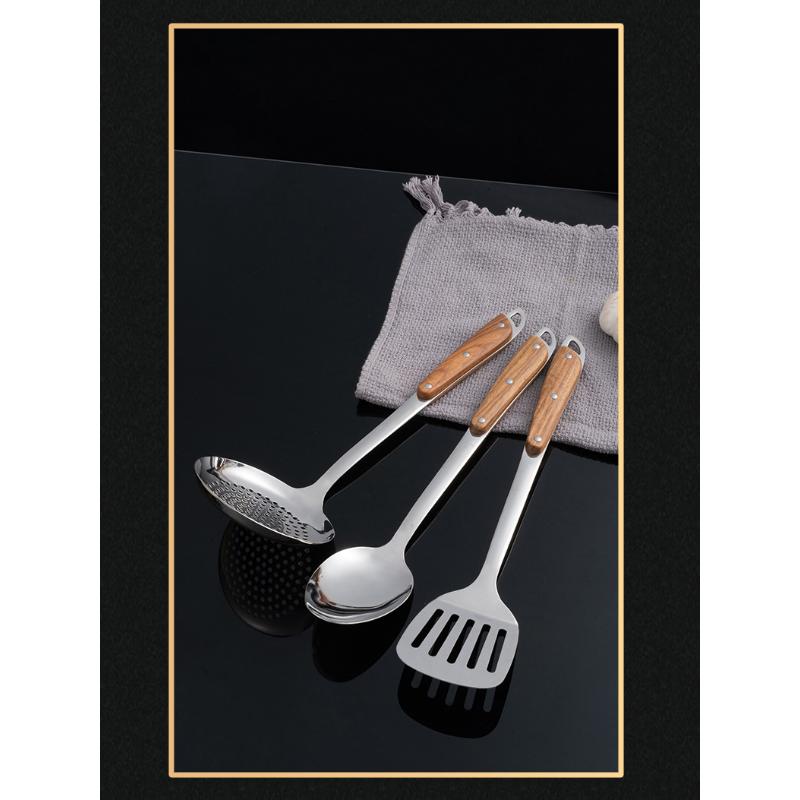 HANYANG, новинка 304, деревянная ручка, лопатка для жарки из нержавеющей стали, кухонные принадлежности, изоляционная лопатка из грушевого дерева, кухонная ложка