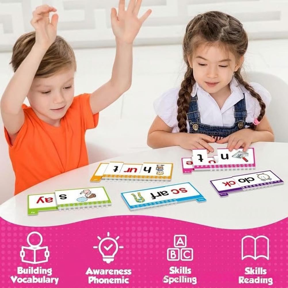 40 Phonics Word Family Flip Books 40pcs Read Rhyme Flip Activity Books Engaging Word Family Flip Books For Kids