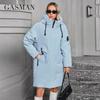 GASMAN 2024 Длинный пуховик зимняя женская куртка-пуховик толстое пальто женская парка с капюшоном теплая женская брендовая хлопковая одежда зима GM-83613