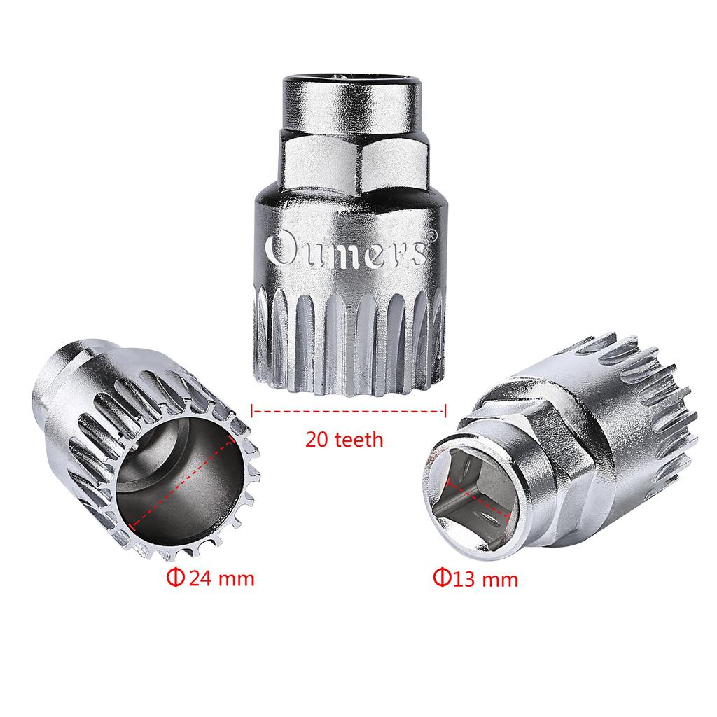 OUMERS Инструмент для велосипеда Съемник шатунов без шлица 16мм Регулируемый гаечный ключ Инструмент для каретки BB Набор для ремонта велосипеда Высокоточный и прочный + +