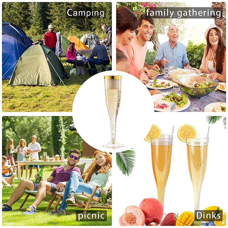 6шт одноразовые пластиковые бокалы для вина, коктейли, шампанское, вино, стаканы для стеклянных флейт