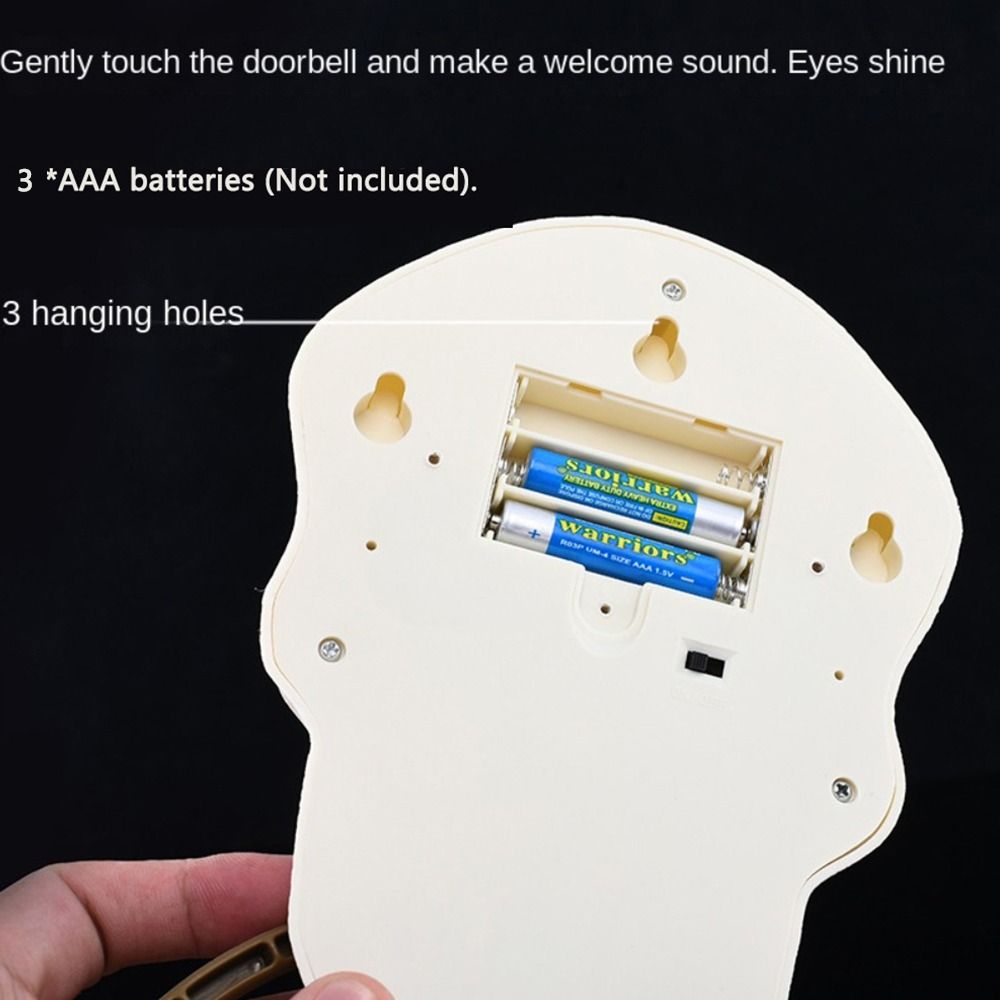 Luminous Halloween Door Knocker With Light-up Eyes Haunted House Doorbell Door Bell