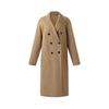 GOELIA Unisex Camel Wool Double-Faced Peak Lapel Coat