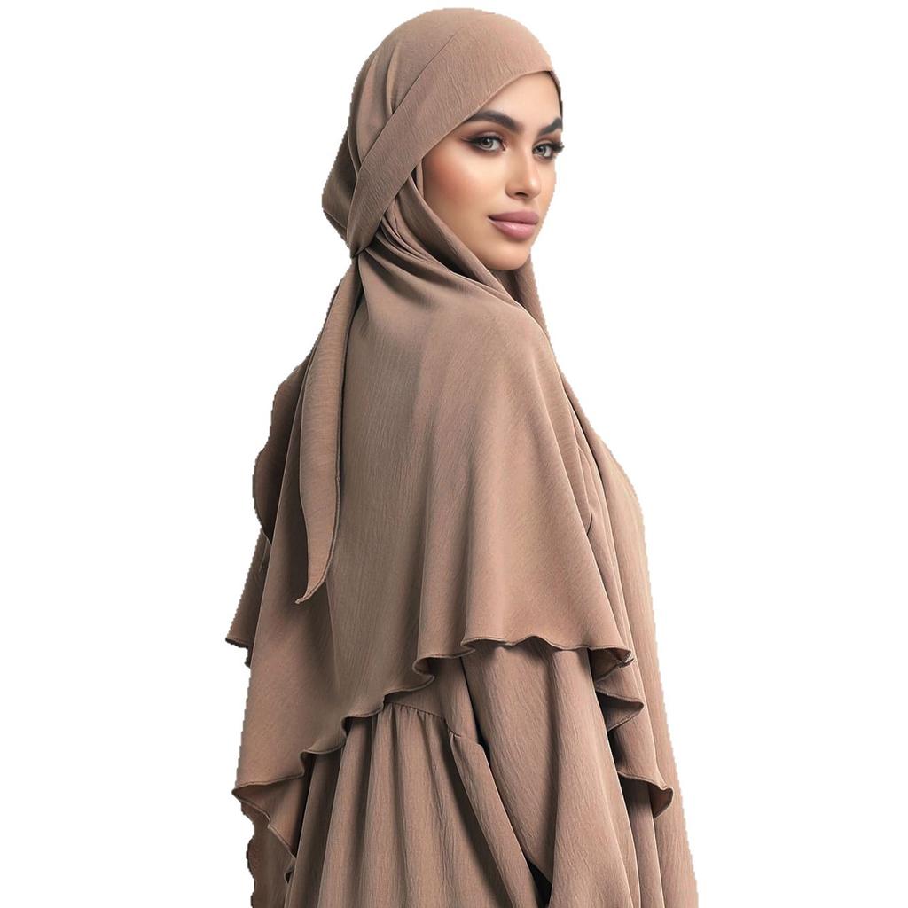 2025 Ледяной шелк Мятый Женский платок на голову Ближний Восток Индонезия Малайский Хиджаб Шарф Шаль Партия