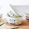 Cartoon Panda Ceramic Rice Bowl Set