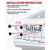 Chrome License Plate Frame Made Of Zinc Alloy Metal, Universal Car Accessories,1 Pack License Plate Holder Never Rust And Unbreakable With Metal