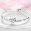 Original Charms Copper Parent-Child Heart-Shaped Pendants Fit Charms Plata Bracelets For Women Women Jewelry Making Diy