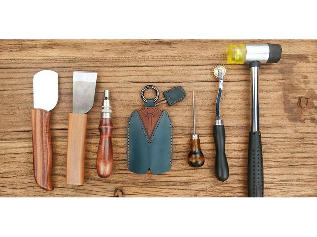 Универсальный чехол для автомобильного ключа ручной работы из натуральной кожи в подарочной коробке