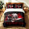 Terrifier (1) 3pc set suitable for master bedrooms soft and comfortable an ideal gift for family and friends Includes one duvet cover and two pillowca