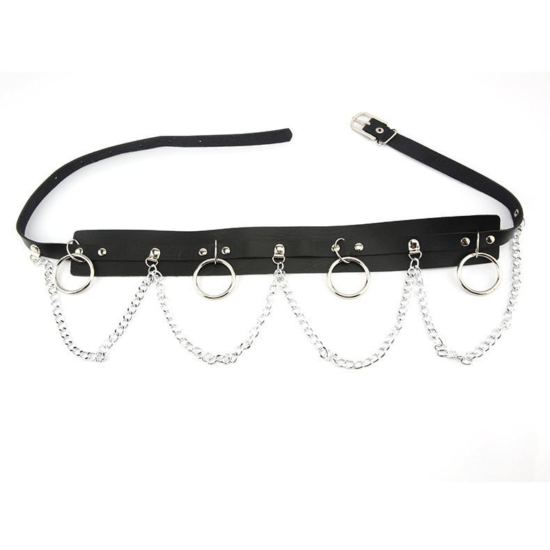 Style Punk Womens Belt Metal Chain Pendant Fashion Clothing Accessories