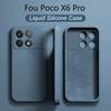Чехол Poco X6 Pro Роскошные оригинальные жидкие силиконовые чехлы для телефонов Xiaomi Poco X6 Pro Poco X 6 Pro Poco X6Pro Pocox6 Pro 5G Cover