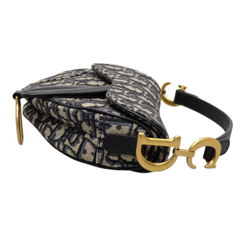 Dior  M0456CTZQ_M928 2WAY bag Navy cotton/leather Women