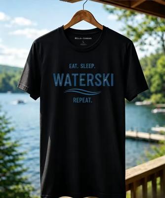 Eat-Sleep-Swim Repeat T Shirt, Lakefront Life T Shirt, Swimming Gift, Summer Lakefront T Shirt, Sailor Fan T Shirt