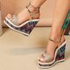 Женские сандалии, сексуальные, новые, модные, простые, на танкетке, водонепроницаемые, сандалии на колесиках LFD-10368-A21