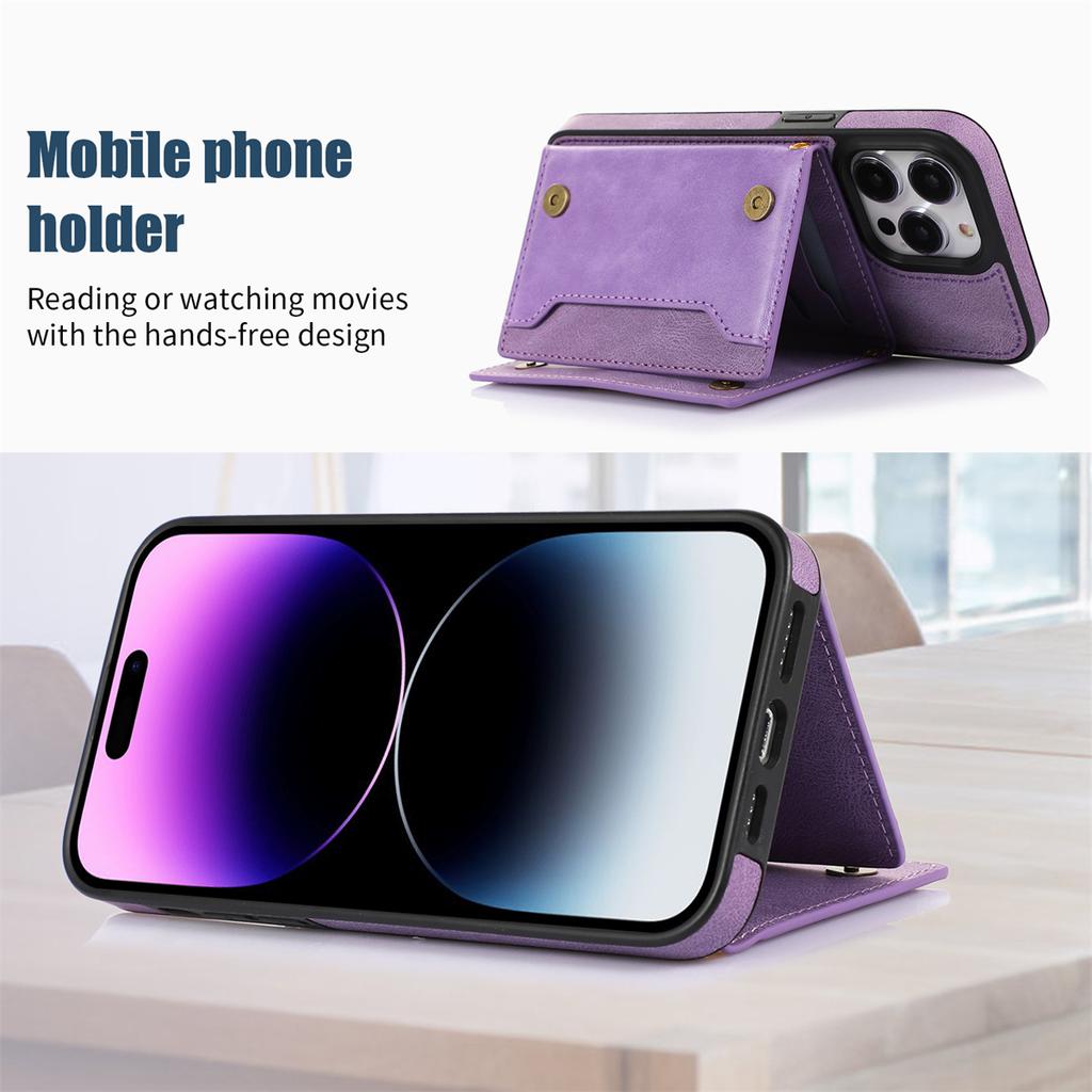 Для iPhone 16 Pro Чехол-кошелек с RFID-блокировкой, TPU кожаный чехол для телефона со шнурком