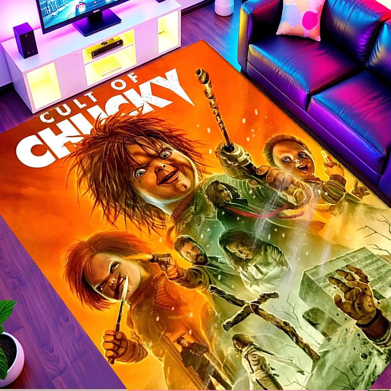 Bride of Chucky Print Rug, Washable Floor Carpet, For Entryway Dorm Laundry Room Office Study, Home Decor Birthday Christmas Gift
