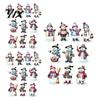 Eco Friendly Hanging Ornaments for Winter Holiday Decorations 10/20/30Pcs Christmas Snowman Wooden Ornaments, Watercolor Wood Slice Decor, Xmas