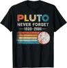Футболка Never Forget Pluto в стиле ретро, забавная футболка с космической наукой