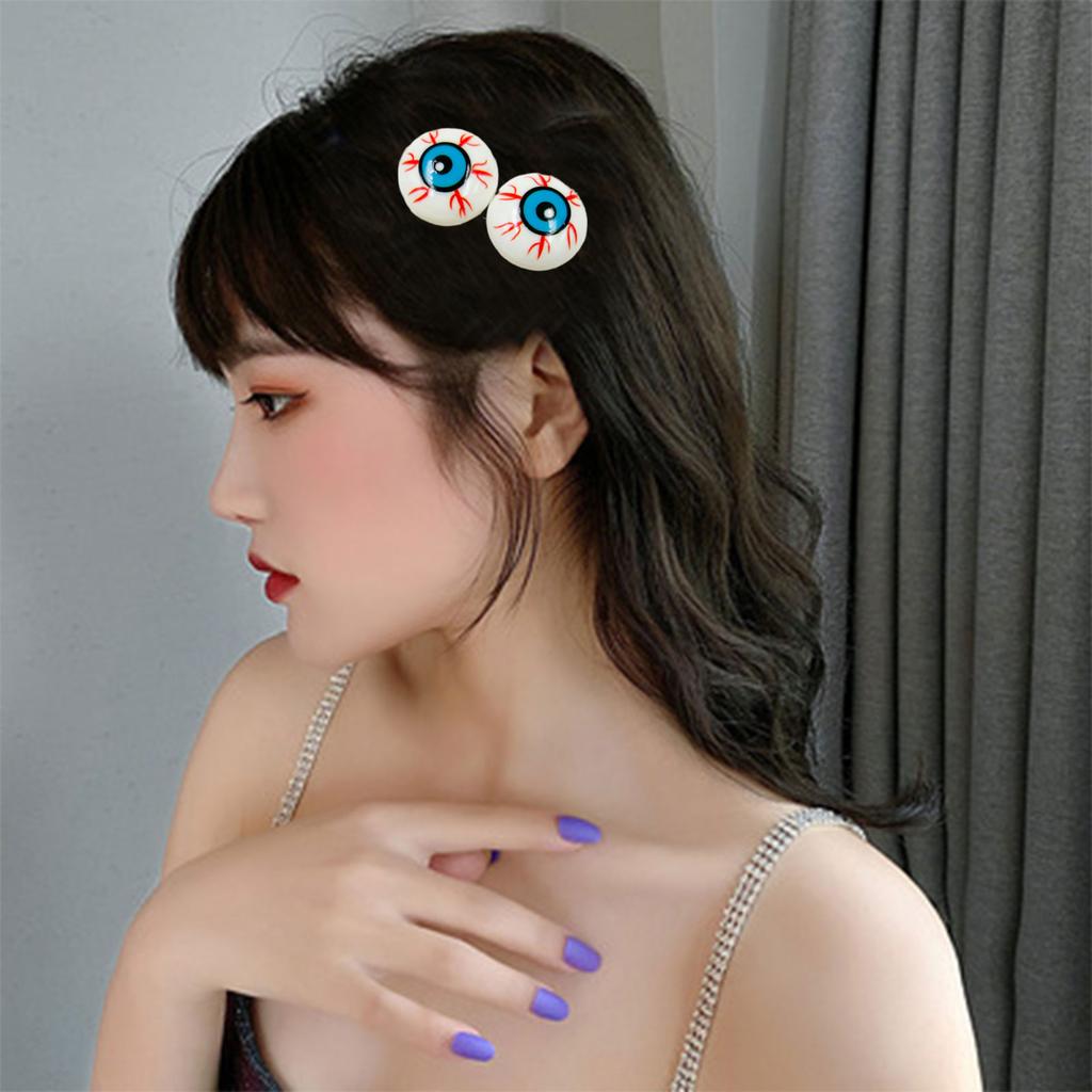 Halloween Eyeball Hair Clip Spooky Costume Accessory For Adults Kids Parties Resin Alloy Design Hairpin Hair Decorations