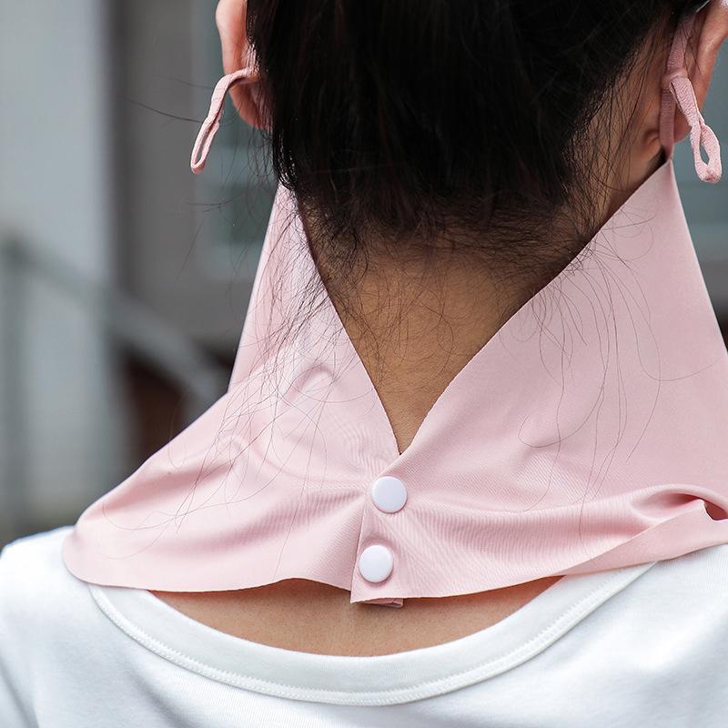 Солнцезащитная маска Traceless для женщин Съемная маска Ice Silk Anti-Ultraviel, летняя дышащая тонкая защитная маска для лица