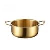 Stainless Steel Soup Pot with Lid Hot Pot Korean Ramen Pot  Camping Cookware