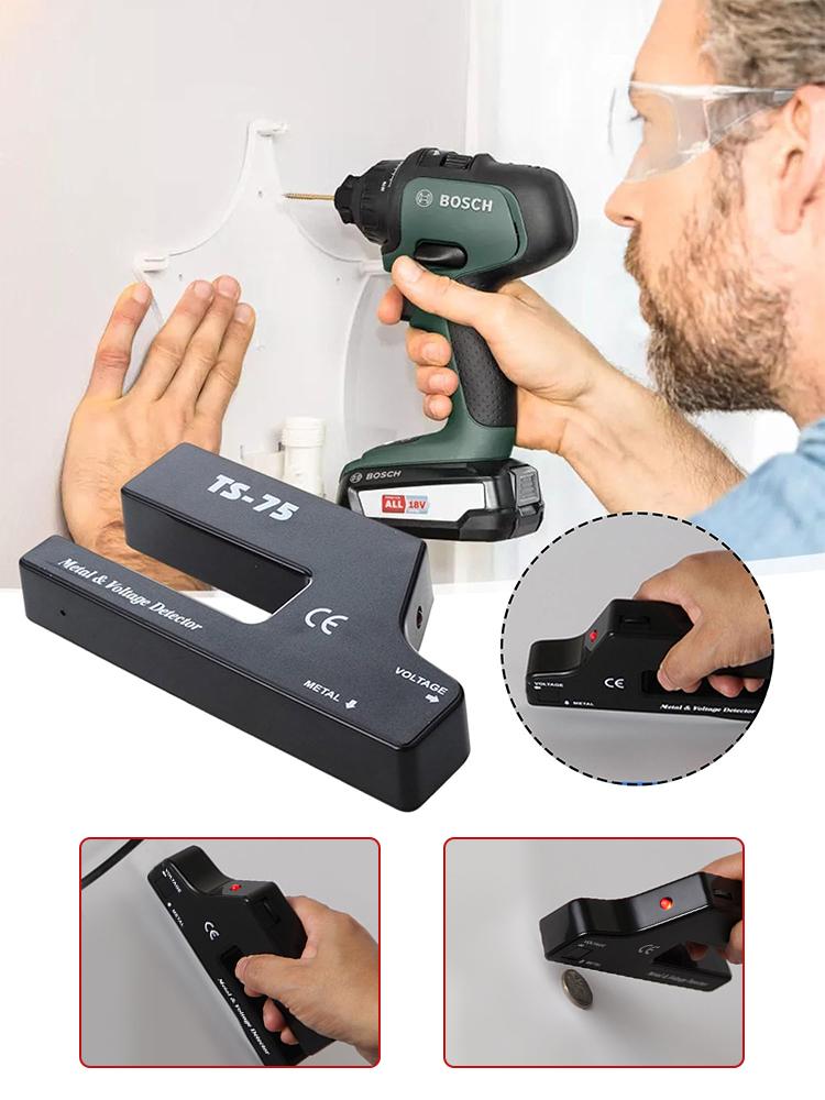 9В Настенный сканер Металлоискатель Указатель Обнаружение металла Провода переменного тока Промышленный металлоискатель Предупреждение Труба Питание Высокая чувствительность