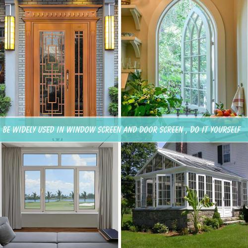 High-density Dust and Pollen-proof Mesh Screen for Windows and Doors, Suitable for DIY Screen Replacement (replacement Screen for Windows and Doors),