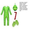 1 Set Children Halloween Jumpsuit Green Furry Animal Cosplay Costume Includes Masque Gloves Scarf Set Photo