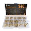 360Pcs Double Twill Knurled Copper Nut Set Brass Tuba Hot Melt Copper Nut Injection Molding Pure Copper Nut Box
