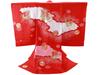 Shrine Visit Gold Piece Embroidered Pure Silk Kimono Long Undergarment Set for Swaddling Celebration Red [Sarasa] Girls, Children, Clothes, Clothes,