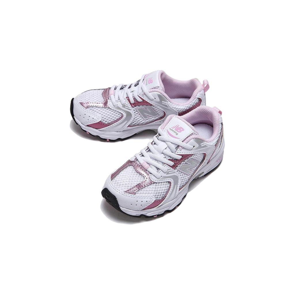 New Balance NB 530 Универсальная амортизация, Износостойкие Низкие детские кроссовки для бега Серебристо-лиловые Детские PZ530RK